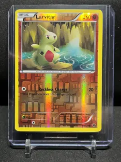 Larvitar 40/124 Reverse Holo Pokemon 2016 Fates Collide LP - Image 1