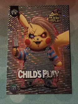 Child's Play (Pikachu) #E5 -Silver Holo Box Hit Electric Pikachu Cosplay Pokemon - Image 1