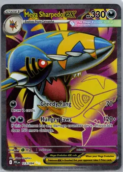 MEGA SHARPEDO EX 113/094 ULTRA RARE PHANTASMAL FLAMES POKEMON NM - Image 1