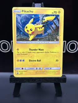 Pokemon - Pikachu SM81 Cosmo Holo Promo Sun & Moon HP - Image 2