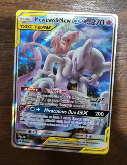 Pokemon TCG Mewtwo & Mew GX Tag Team SM191 NM - Image 1