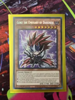 Yu-Yu-Gi-Oh! Gorz the Emissary of Darkness BLMM-EN005 Secret Rare 1st Edition NM - Image 1