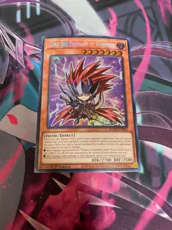 YUGIOH - GORZ THE EMISSARY OF DARKNESS - SECRET RARE - BLMM - 1ST ED - NM - Image 1