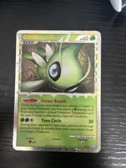 Pokemon Celebi Prime Holo Card 92/102 HGSS Triumphant Ultra Rare NM-LP Condition - Image 1