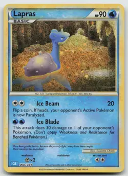 Lapras Classic Collection Holo Trading Card Game Classic 008/034 NM - Image 1