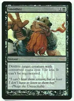 mtg magic smother FOIL DCI FNM ENGLISH etouffer promo - Image 1