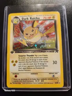 2000 Pokemon Rocket 1st Edition Dark Raichu Holo #83 - Image 1