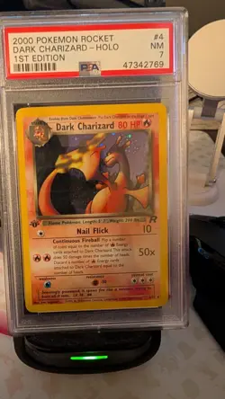 Pokemon Dark Charizard Team Rocket 1st Edition Holo Rare #4 PSA 7 - Image 3