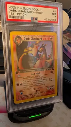 Pokemon Dark Charizard Team Rocket 1st Edition Holo Rare #4 PSA 7 - Image 5