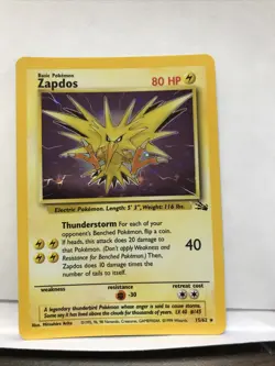 Pokemon TCG Zapdos Pokemon Promos 15/62 Promo Cosmos Holo Rare - Image 1
