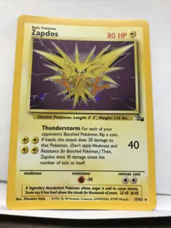 Pokemon TCG Zapdos Pokemon Promos 15/62 Promo Cosmos Holo Rare - Image 2