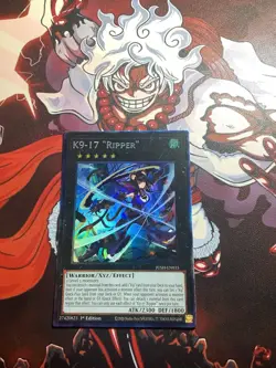 Yugioh K9-17 “Ripper” JUSH-EN035 Collector's Rare 1st Edition NM - Image 1