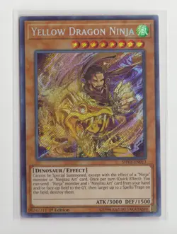 YuGiOh Yellow Dragon Ninja SHVA-EN013 Secret Rare 1st Edition Nm - Image 1