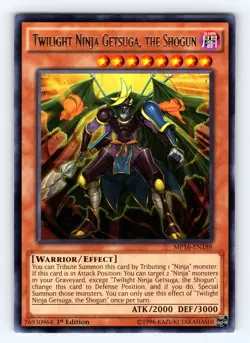 Yugioh Twilight Ninja Getsuga, the Shogun MP16-EN188 1st Rare - NM 💎 - Image 1