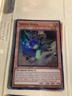 Yugioh! Green Ninja - PHHY-EN098 - Super Rare - 1st Edition Near Mint, English - Image 1