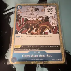 One Piece Gum-Gum Red Roc OP04-056 Event Card Straw Hat Crew 6 Cost - Image 1