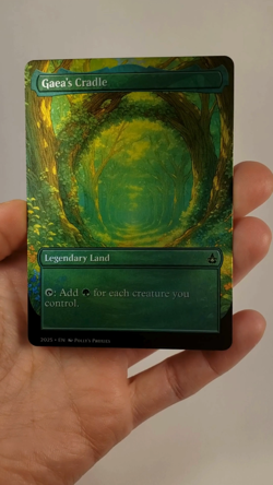 Gaea's Cradle FOIL Proxy Playtest Card with Custom Anime Illustrated Art Design - Image 2