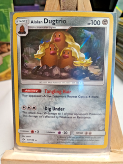 Alolan Dugtrio 87/149 Holo Rare SM Base Set Pokemon Card - Image 1