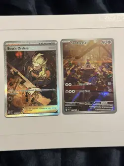 Pokemon TCG Sandygast 214/193 Paldea Evolved S&V Card & Boss's Order 265/193 - Image 1