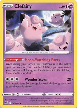 Clefairy Common 062/196 Prize Pack Series Cards NM - Image 1