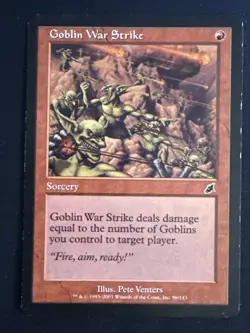 1x Goblin War Strike (96) Scourge MP MTG Magic the Gathering x1 MKE - Image 1