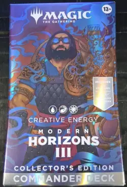 SLEEVED MTG Modern Horizons 3 Commander Deck Creative Energy Collector's Edition - Image 1