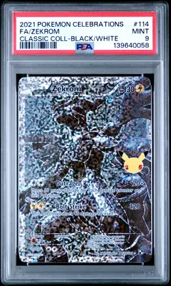 2021 POKEMON CELEBRATIONS CLASSIC COLL #114 FULL ART/ZEKROM PSA 9 - Image 1