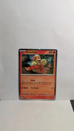 Growlithe Pokemon Scarlet & Violet SVP 024 Cosmos Holo Black Star Promo NM - Image 3