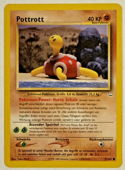 Shuckle Pottrott #51/64 Neo Revelation - GERMAN Pokemon TCG - Image 1