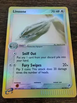 Pokemon Linoone 44/100 EX Sandstorm Reverse Holo Rare - Image 1