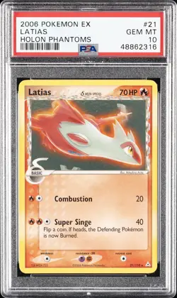 2006 POKEMON EX HOLON PHANTOMS #21 LATIAS PSA 10 - Image 1