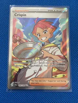 Pokemon TCG Crispin 164/142 Stellar Crown Ultra Rare Full Art Trainer NM/M - Image 1