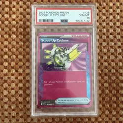 2025 POKEMON PRE EN-PRISMATIC EVOLUTIONS #128 SCOOP UP CYCLONE PSA 10 - Image 1