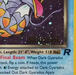 *MP* Dark Gyarados 8/82 Holo Rare PreRelease Promo Team Rocket Pokemon - Image 3