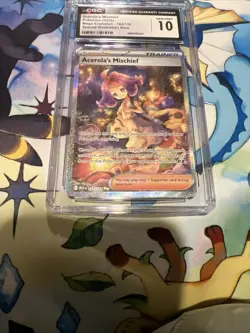 Pokemon Acerola’s Mischief 183/132 Secret Rare SIR CGC 10 Gem Mint Full Art Holo - Image 4