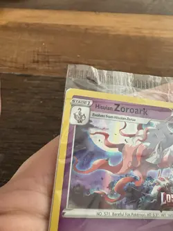 Pokemon Hisuian Zoroark 076/196 Lost Origin Stamped Promo Sealed NM Exclusive - Image 2