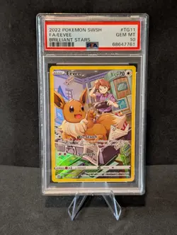 Pokemon TCG - 2022 Brilliant Stars - Eevee TG11 - PSA 10 - Image 1