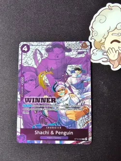 ST10-008 Shachi & Penguin - One Piece Promo Card - Winner Pack 2025 Vol. 4 Eng - Image 1