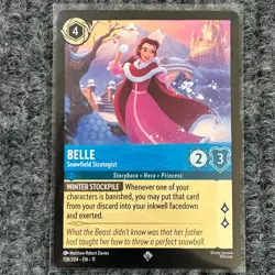 Disney Lorcana Winterspell Belle Snowfield Strategist 158/204 Super Rare NM/Mint - Image 1