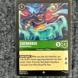Disney Lorcana Winterspell Chernabog Unnatural Force 77/204 Super Rare NM/Mint - Image 1