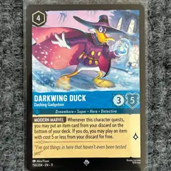 Disney Lorcana Winterspell Darkwing Duck Dashing Gadgeteer 150/204 Super Rare NM - Image 1