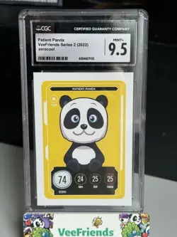 VeeFriends Series 2 TCG Core Card Patient Panda CGC 9.5 GOO - Image 1