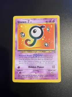 Pokemon Black Star Promo Card #38 Unknown J Rare WOTC MP - Image 1