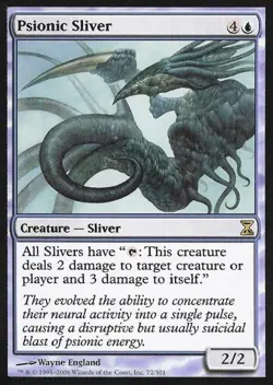 Psionic Sliver -Foil Light Play MTG Time Spiral - Image 1