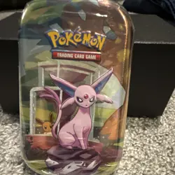 Pokemon Prismatic Evolutions Mini Tin Booster Espeon 2 Packs 10 Cards - Image 2