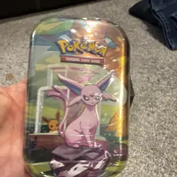 Pokemon Prismatic Evolutions Mini Tin Booster Espeon 2 Packs 10 Cards - Image 3