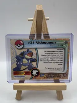Nidoqueen #31 Topps TV Animation Edition Blue Logo Holo Pokemon Card - LP/MP - Image 2