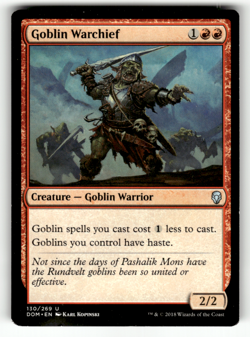 Goblin Warchief 130 Normal U Dominaria LP - Image 1