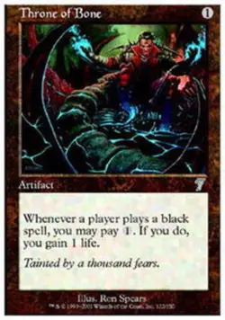 [1x] Throne of Bone - Foil Near Mint, English Seventh Edition MTG Magic - Image 1