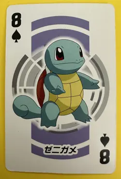 Squirtle Pokemon Playing Poker Card Black Pokeball Nintendo Japanese F/S - Image 1
